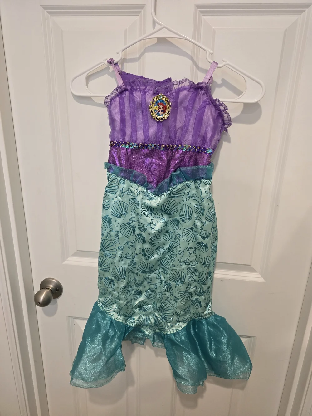 Ariel Little Mermaid Girls Costume Dress - Picture 1 of 6